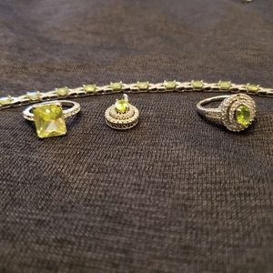 Citrine Sterling Silver Jewelry Set
